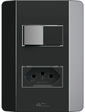 {produtos-mectronic::1 Interruptor Convenciona + 1 Tomada Convencional}
