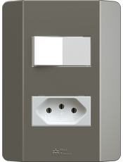 {produtos-mectronic::1 Interruptor Convenciona + 1 Tomada Convencional}