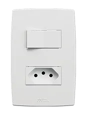 {produtos-mectronic::1 Interruptor Convenciona + 1 Tomada Convencional}
