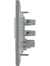{produtos-mectronic::Conjunto 1 Interruptor Simples Soft + 1 Interruptor Paralelo Soft + 1 Tomada 2P+T 20A/250Vca com placa ON Branco}