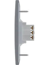 {produtos-mectronic::Conjunto 1 Tomada 2P+T 10A/250Vca com placa Vertical Mec-Plus Cinza}