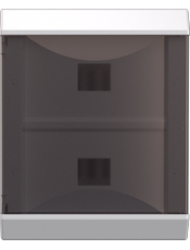 {produtos-mectronic::1x18 Disjuntores NEMA em 2 Fileiras de 9&Dimensões: A 310 |B 385 |C 280 |D 350 |E 80}