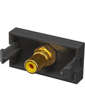 {produtos-mectronic::Conector Coaxial A+V Amarelo }