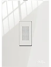 {produtos-mectronic::Conjunto 1 Campainha Bivolt 110/220Vca 80dBcom placa Vertical ON Branca}