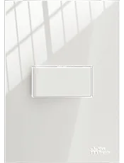 {produtos-mectronic::Conjunto 1 Interruptor Simples Soft 10A/250Vca com placa Horizontal ON Branca}