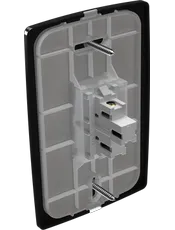 {produtos-mectronic::Conjunto 1 Interruptor Paralelo Soft 10A/250Vca com placa Horizontal Petra Black}
