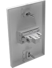 {produtos-mectronic::Conjunto 1 Interruptor Simples Soft 10A/250Vca com placa Horizontal Click Branca}