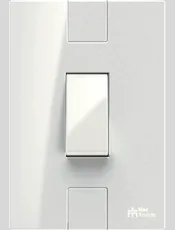 {produtos-mectronic::Conjunto 1 Interruptor Intermediário 10A/250Vca com placa Vertical Linha Click Branca}