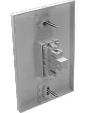 {produtos-mectronic::Conjunto 1 Interruptor Simples Soft 10A/250Vca com placa Vertical Linha Click Branca}