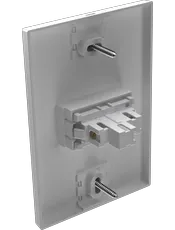 {produtos-mectronic::Conjunto 1 Interruptor Paralelo Soft 10A/250Vca com placa Horizontal Linha Click Branca}