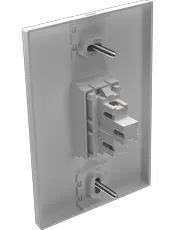 {produtos-mectronic::Conjunto 1 Interruptor Paralelo Soft 10A/250Vca com placa Vertical Linha Click Branca }