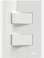 Conjunto 2 Interruptores Simples Soft 10A/250Vca com placa Linha Click Branca