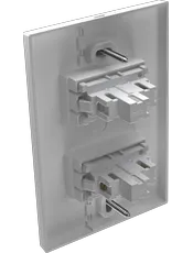 {produtos-mectronic::Conjunto 1 Interruptor Simples Soft + 1 Interruptor Paralelo Soft 10A/250Vca com placa Click Branca }