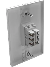 {produtos-mectronic::Conjunto 1 Interruptor Intermediário 10A/250Vca com placa Vertical Linha Click Branca}