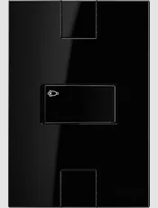 Conjunto 1 Pulsador Campainha 10A/250Vca Engate Convencional com placa Horizontal Click Black