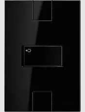 Conjunto 1 Pulsador Minuteira 10A/250Vca Engate Convencional com placa Horizontal Click Black