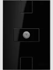 {produtos-mectronic::Conjunto 1 Conector Coaxial para Antena com placa Horizontal Click Black}