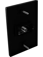 {produtos-mectronic::Conjunto 1 Conector Coaxial para Antena com placa Horizontal Click Black}