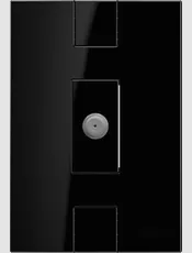 {produtos-mectronic::Conjunto 1 Conector Coaxial para Antena com placa Vertical Click Black}