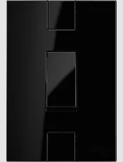 {produtos-mectronic::Conjunto 1 Interruptor Paralelo Soft 10A/250Vca com placa Vertical Click Black}