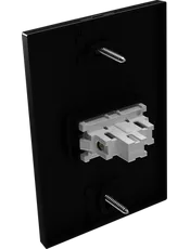 {produtos-mectronic::Conjunto 1 Interruptor Paralelo Soft 10A/250Vca com placa Horizontal Click Black}