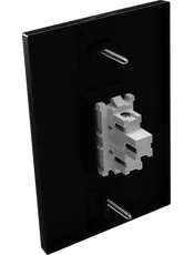 {produtos-mectronic::Conjunto 1 Interruptor Paralelo Soft 10A/250Vca com placa Vertical Click Black}