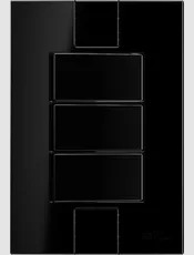 Conjunto 3 Interruptores Simples Soft 10A/250Vca com placa Linha Click Black