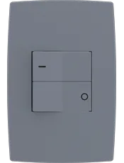 {produtos-mectronic::Conjunto 1 Interruptor Bipolar Paralelo 10A/250Vca com placa Mec-Plus Cinza}
