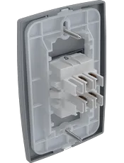 {produtos-mectronic::Conjunto 1 Interruptor Intermediário 10A/250Vca Engate Convencional com placa Mec-Plus Cinza}