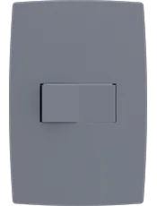 {produtos-mectronic::Conjunto 1 Interruptor Simples Soft 10A/250Vca com placa Horizontal Mec-Plus Cinza}