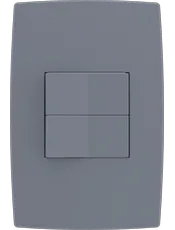 {produtos-mectronic::Conjunto 1 Interruptor Intermediário 10A/250Vca Engate Convencional com placa Mec-Plus Cinza}