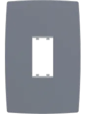 Placa 4X2 para 1 Módulo Vertical Mec-Plus Cinza